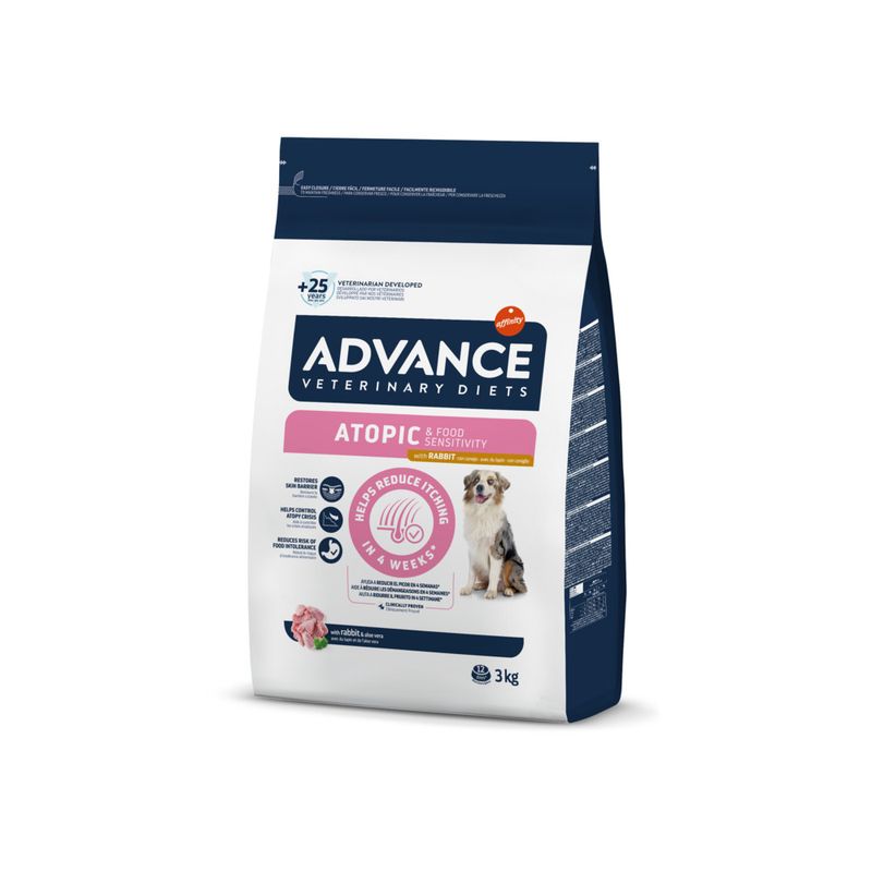 Advance Atopic Coniglio e Piselli 3kg - Per Cani con Problemi Cutanei Advance Atopic Coniglio e Piselli 3kg - Per Cani con Problemi Cutanei